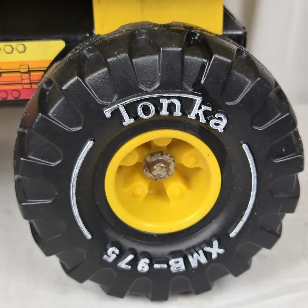 Vintage Big Tonka Dump Truck Turbo Diesel XMB-975 Toy Vehicle 1980s Yellow
